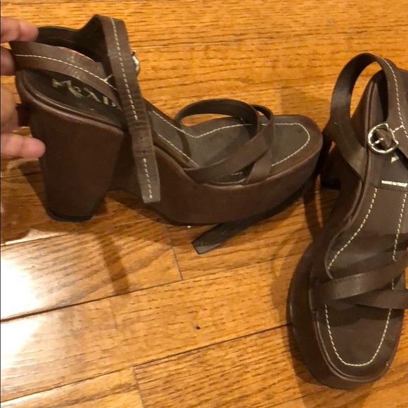 Prada Wedges - Authentic - Brown Leather - Picture 1 of 5